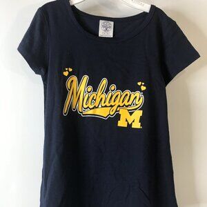 Little Girls Rivalry Threads Michigan Wolverines T-Shirt M 7/8 Navy
